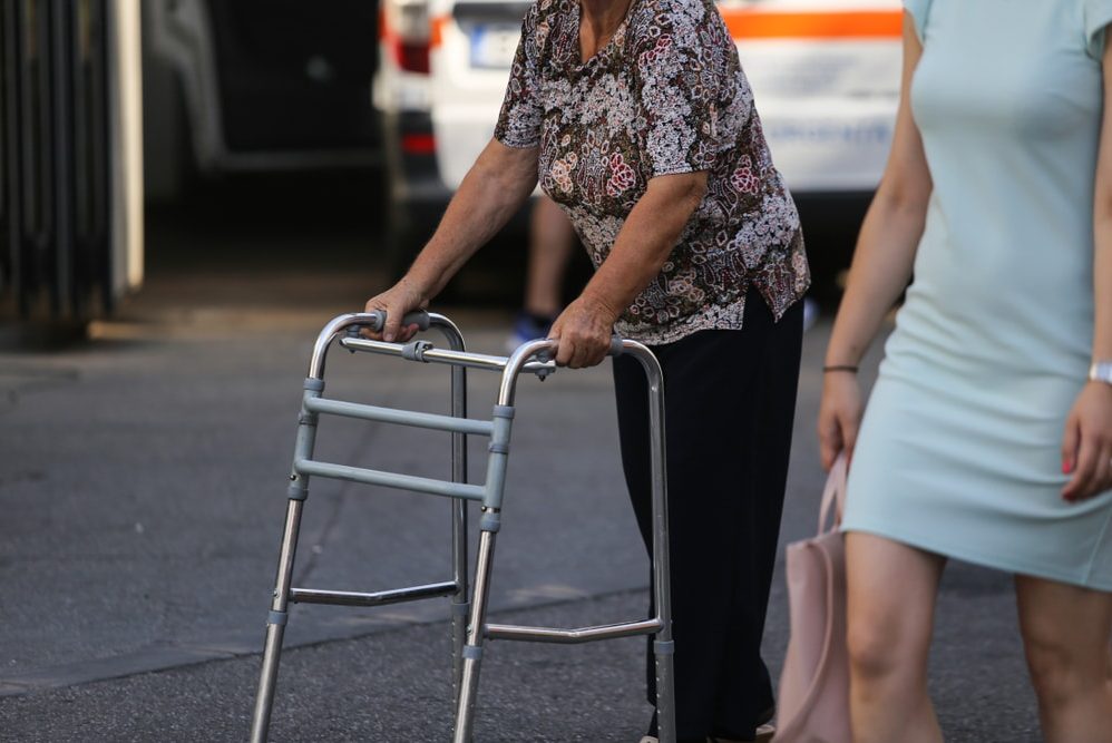 Elderly woman walking with support — Disability Support Services in Coffs Harbour, NSW