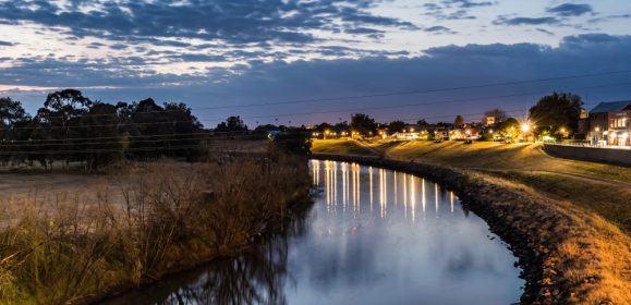 Dawn,Over,The,Town,River,-,Hunter,River,In,Maitland,