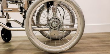 Close up view of the wheels on a wheelchair — Disability Support Services in Gawler, SA