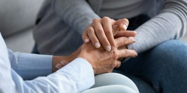 Two people holding each other's hands for support — Disability Support Services in Gawler, SA