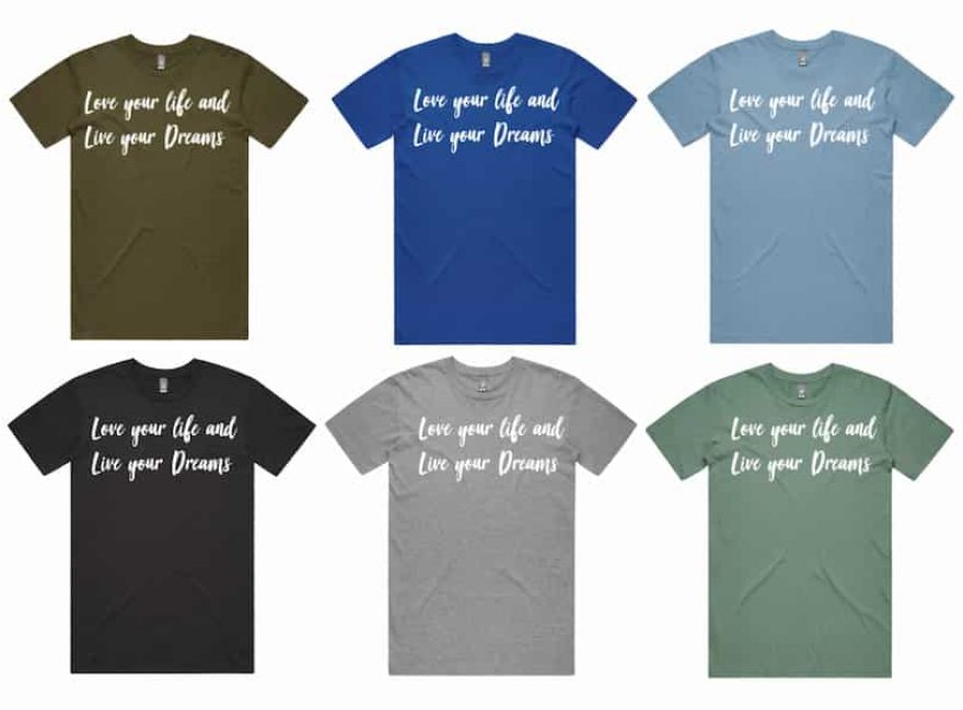 Donation T-Shirts — Disability Support Services in Robina, QLD